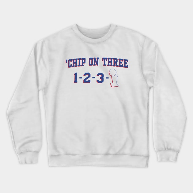 Hands in, 'Chip on Three Crewneck Sweatshirt by OptionaliTEES